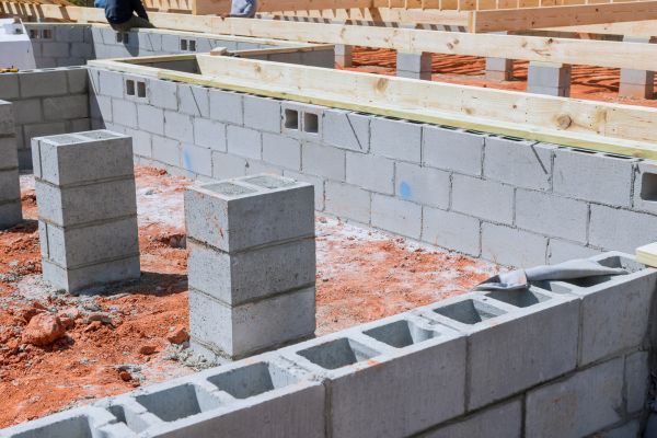 Cement Block Installation in Yorktown