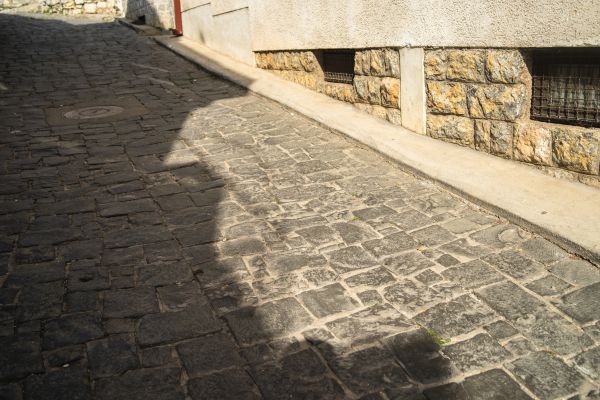 Stone Sidewalk Repair in Yorktown