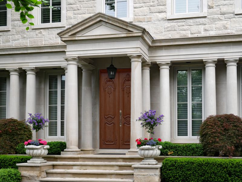 Elegant Stone Entrance
